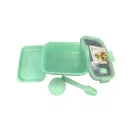 Ételtároló doboz, szögletes, 1,2 liter, türkiz