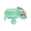 Ételtároló doboz, szögletes, 1,2 liter, türkiz