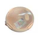 Ételtároló doboz, kerek, 0,9 literes, narancssárga