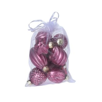 Üveg dísz 5 cm-es 10 db-os csomag - rózsaszín