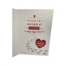 Képeslap - Valentin napra - Piros, arany