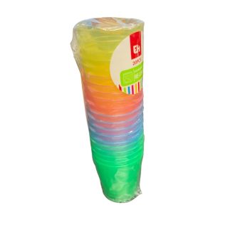 Műanyag kispohár szett 20 db-os - vegyes színben