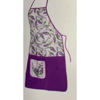 Konyhai kötény zsebbel- levendula