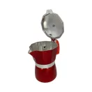 Alumínium kávéfőző - 3 személyes - piros