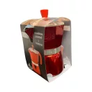 Alumínium kávéfőző - 3 személyes - piros