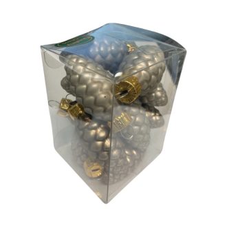 Karácsonyi toboz dísz, 6 cm-es, 12 db-os - Eucalyptus mix