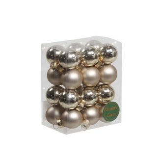 Üveg gömb dísz 2,5 cm-es 24 db-os csomag - őszi mix