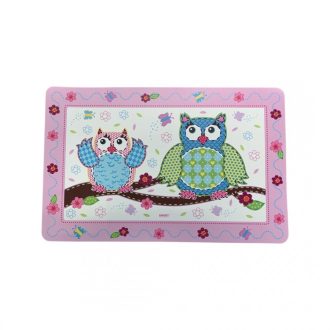 Baglyos tányéralátét - Rózsaszín