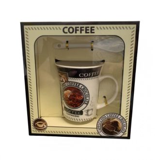 Bögre kerámia kanállal