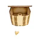 Fa díszdoboz - mini - Sok szeretettel, rózsás