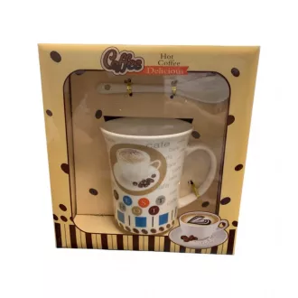 Bögre kerámia kanállal