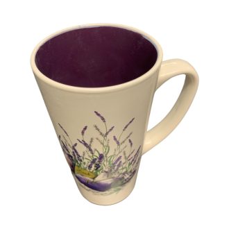 Levendulás porcelán Latte bögre