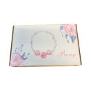 Fa teás doboz - rózsás