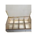 Fa teás doboz - rózsás