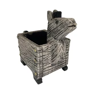 Zebra kaspó 17x11x17 cm