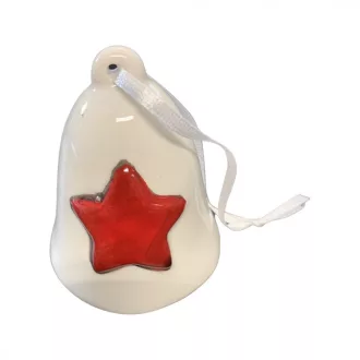 Karácsonyi csengő - Fehér, csillagos