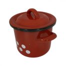 Hagyományos színes zománc edény 1 L - fazék