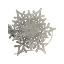 Karácsonyfa dísz, csillag, ezüst, 2 db-os