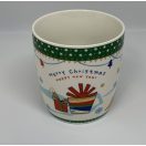 Karácsonyi bögre fém perselyben