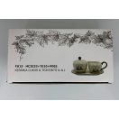 Kerámia cukortartó, tejkiöntő és alj