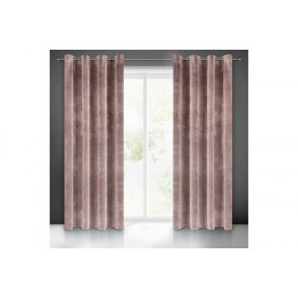   Ria bársony sötétítő függöny Pasztell rózsaszín 140x250 cm