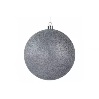 Csillogó karácsonyfadísz Grafit 8 cm