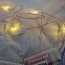 Karácsonyi fények párnahuzat Piros lámpás 40x40 cm