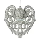 Ozd karácsonyfadísz Ezüst 10x9 cm