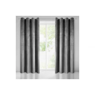   Pierre bársony sötétítő függöny Acélszürke 140x250 cm