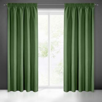 Rita egyszínű dekor függöny Sötétzöld 140x270 cm