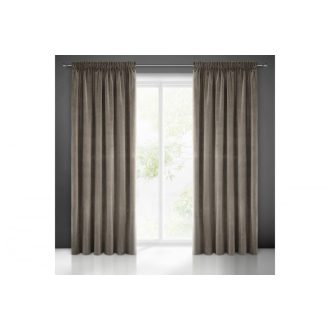   Kristi bársony sötétítő függöny Sötétbarna 140x270 cm