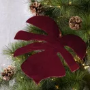 Karácsonyi Pálma levél Burgundi vörös 20x16 cm