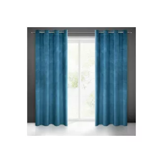 Milo bársony sötétítő függöny Gránátkék 140x250 cm