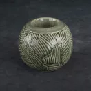 Dara kerámia gyertyatartó Zöld 10x10x9 cm