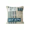 Number feliratos párnahuzat Bézs/kék 40x40 cm - HS96041