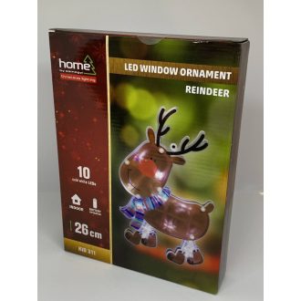 Rénszarvas világító ablakdísz