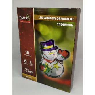 Hóember alakú világító ablakdísz