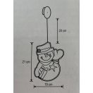 Hóember alakú világító ablakdísz