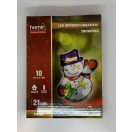 Hóember alakú világító ablakdísz