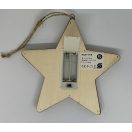 Fa ablak-ajtódísz csillag alakú, rénszarvas mintával