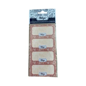 Öntapadós konyhai címkék - stelázsi piros