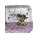 Tálca - levendulás - kastéllyal 34x23,5x2 cm