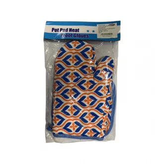 Edényfogó kesztyű szett - kék, narancs