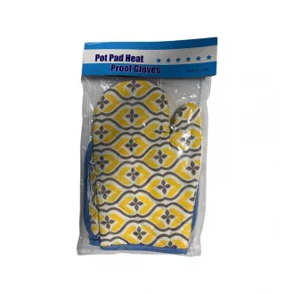 Edényfogó kesztyű szett - sárgás