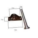 Redőny zsinór bevezető (mini fém)  fehér