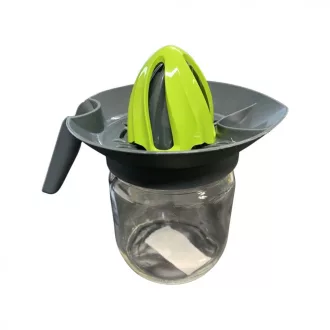 Citromfacsaró üveggel - szürke, zöld