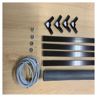 10x25 mm-es, alumínium keretes szúnyogháló szett