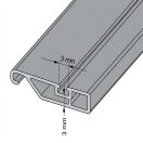 Rolós szúnyoghálóhoz lehajtható fogantyú - nútba húzható (keskeny nútos)-választható színek