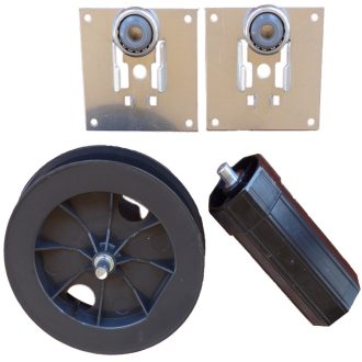   9. Tárcsa, dugó, 2 db csapágy, 2 db csapágytartó 60-as fém tengelyhez