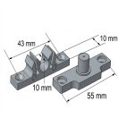 Csappantyú szúnyogháló ajtóhoz - fehér